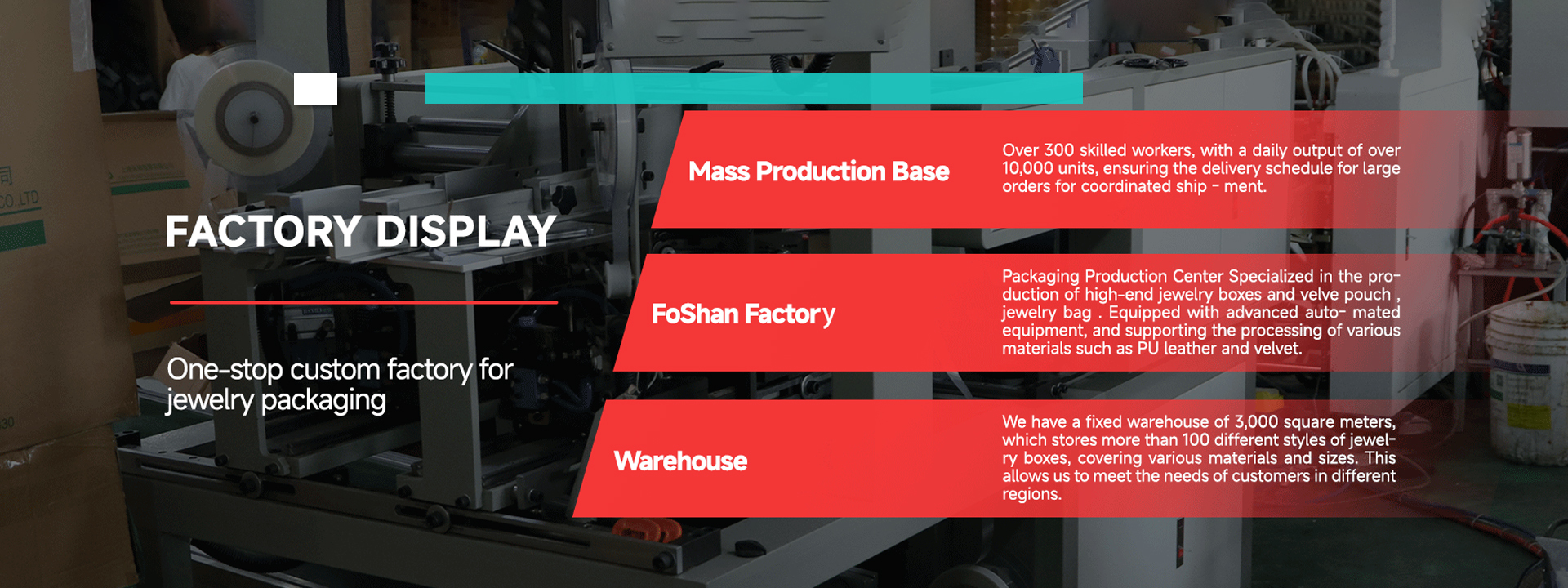 calidad Embalaje de la caja de joyas fábrica