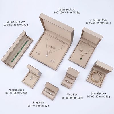 Caja de joyería de cuero de PU de doble capa, caja de almacenamiento de joyas a prueba de abrasión personalizable