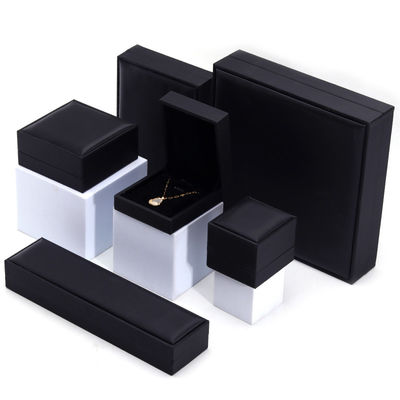 comprar OEM de grano texturizado Noble lujo de cuero PU caja de joyería de cuero para el embalaje de almacenamiento online manufacture