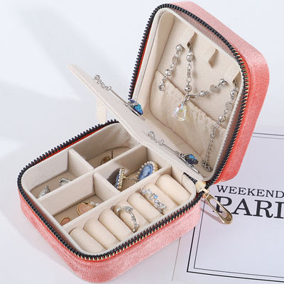 comprar Caja de almacenamiento de joyas de terciopelo para los pendientes de tamaño personalizado online manufacture