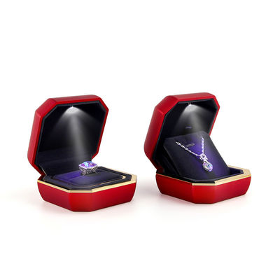 Cajas de joyas de plástico de terciopelo para Hanhong Pulseras multicolores Ahorros Joyería Luz