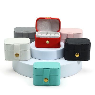 comprar Cuerpo de joyas de cuero Mini organizador de viajes portátil para el anillo de pendiente collar de almacenamiento online manufacture