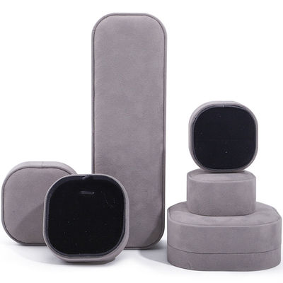 Caja de joyas de terciopelo de logotipo personalizado Hanhong para almacenamiento portátil de pulseras collares anillos