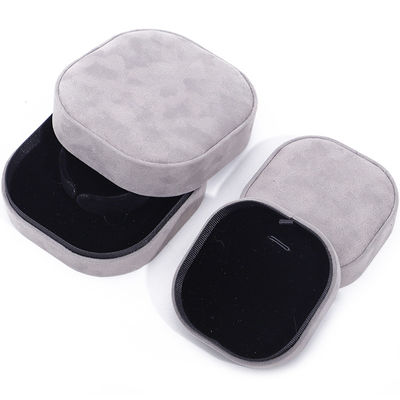 Caja de joyas de terciopelo de logotipo personalizado Hanhong para almacenamiento portátil de pulseras collares anillos