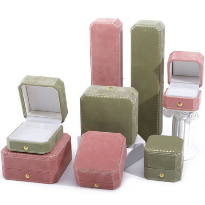 comprar La caja de joyas de lujo de forma octogonal con alambre de oro y interior de terciopelo online manufacture