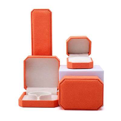 comprar Caja de joyas de flanelleta naranja personalizada perfecta para guardar su colección de joyas online manufacture