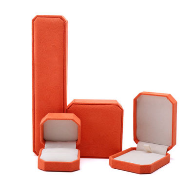 Caja de joyas de flanelleta naranja personalizada perfecta para guardar su colección de joyas