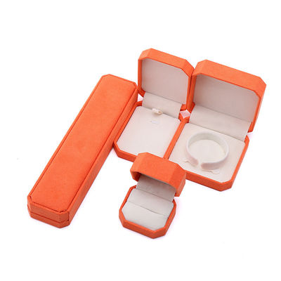 Caja de joyas de flanelleta naranja personalizada perfecta para guardar su colección de joyas