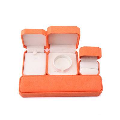 Caja de joyas de flanelleta naranja personalizada perfecta para guardar su colección de joyas