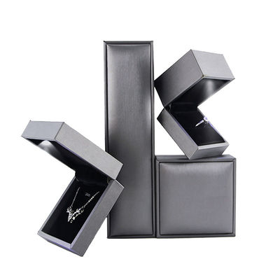 Paquete de joyas para Hanhong logotipo personalizado lujo de cuero falso caja LED plateada Contacte con nosotros