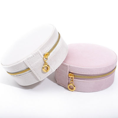 Caja de almacenamiento de joyas de terciopelo para los pendientes de logotipo personalizado collares y anillos embalaje