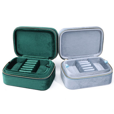 Elegante caja de almacenamiento de joyas de terciopelo para pendientes personalizadas collares y anillos nuevo estilo