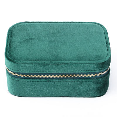 Elegante caja de almacenamiento de joyas de terciopelo para pendientes personalizadas collares y anillos nuevo estilo