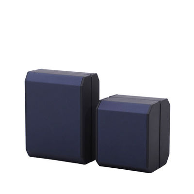 Contacte con nosotros para la iluminación LED personalizada caja de joyas de plástico azul caja de anillo LED revestimiento de terciopelo