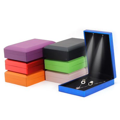 comprar Hanhong Logotipo personalizado pintura a inmersión de joyería caja de embalaje para los pendientes collar de anillo LED conjunto online manufacture