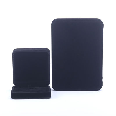 Anillo de terciopelo negro hecho a mano Caja de joyería para collar Orecillos de cuello Brazalete personalizado