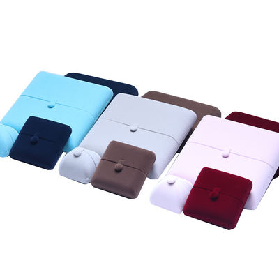 10*10*3cm Hanhong Logotipo personalizado Joyería de lujo Embalaje Caja Collar de terciopelo Anillo Brazalete Aretes