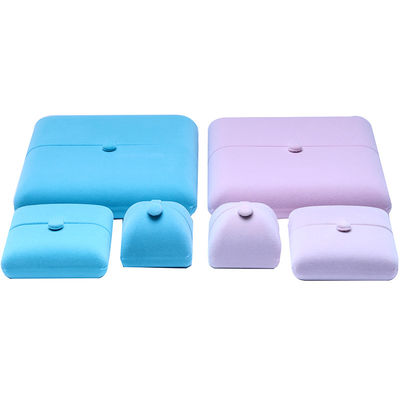 10*10*3cm Hanhong Logotipo personalizado Joyería de lujo Embalaje Caja Collar de terciopelo Anillo Brazalete Aretes