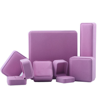 comprar La caja de joyas de terciopelo rosa más reciente para el tamaño personalizado de los pendientes de punta de joyería embalaje online manufacture