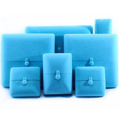 comprar Sky Blue Velvet Hanhong Logotipo personalizado de joyería Caja de embalaje para pulseras de pendientes Regalo online manufacture