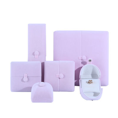 comprar Velvet Hanhong Logotipo personalizado de joyería Caja de embalaje para pulseras Orecillos de lujo en rosa online manufacture