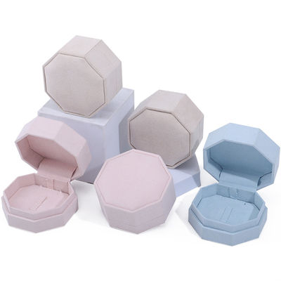 comprar 7Caja de joyas de terciopelo de.5 * 7.5cm para collar de logotipo personalizado y juego de anillos para viajes online manufacture