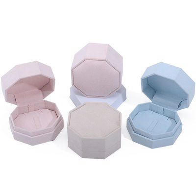 7Caja de joyas de terciopelo de.5 * 7.5cm para collar de logotipo personalizado y juego de anillos para viajes
