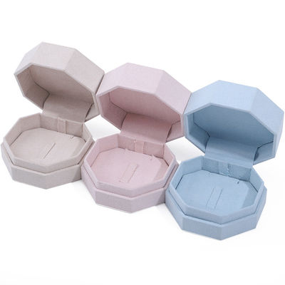 7Caja de joyas de terciopelo de.5 * 7.5cm para collar de logotipo personalizado y juego de anillos para viajes