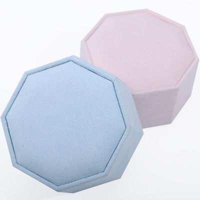 7Caja de joyas de terciopelo de.5 * 7.5cm para collar de logotipo personalizado y juego de anillos para viajes