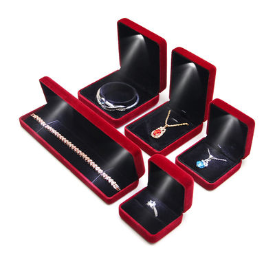 Caja de embalaje de joyas de lujo de Hanhong con luz