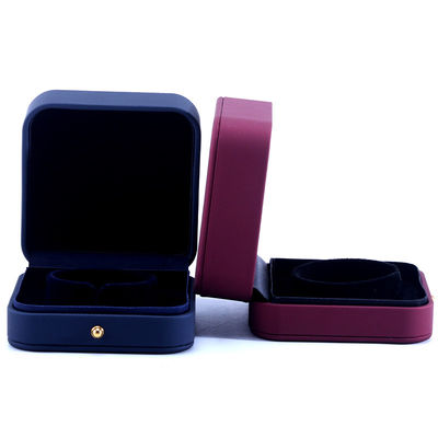 Logotipo personalizado Joyería paquete Hanhong PU caja de cuero para collar brazalete aretes anillo