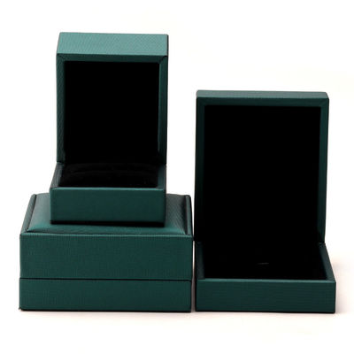 comprar Caja de embalaje de joyas de terciopelo de lujo de lujo de color verde collar de cuero PU y anillo Hanhong online manufacture