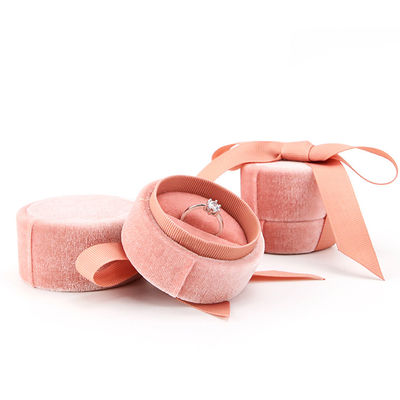 Caja de anillos de tela de flanela de Hanhong Tiandi para envasado de joyas 5*4,5*5cm de terciopelo de plástico