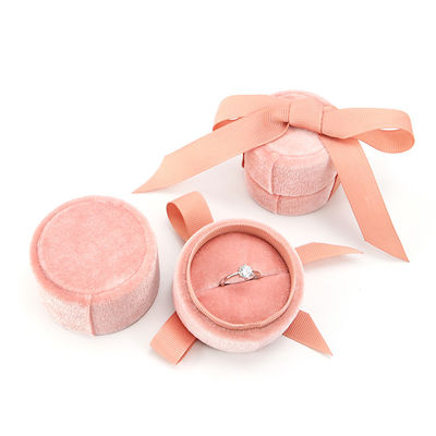 Caja de anillos de tela de flanela de Hanhong Tiandi para envasado de joyas 5*4,5*5cm de terciopelo de plástico