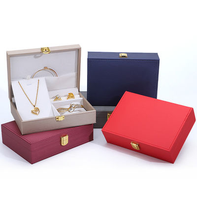 comprar Logotipo del cliente Caja de joyas de cuero Hanhong PU para anillos, pendientes y collares online manufacture