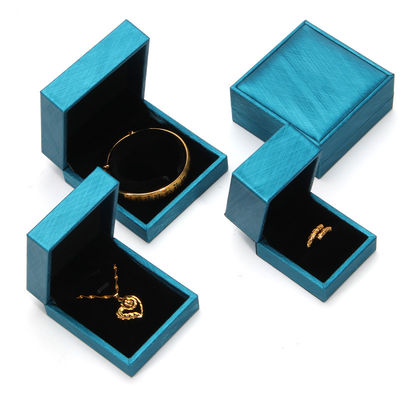 comprar Logotipo personalizado Impreso Ring Box Hanhong 2022 Negro Revestimiento PU de Piel Joyería Package Set online manufacture