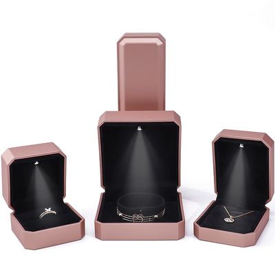 comprar Cajas de joyería de lujo de LED personalizadas Embalaje para anillos Collares Brazaletes Orecillos online manufacture