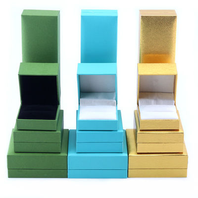 Cajas de joyería Material Papel terciopelo Nuevo estilo para pendientes Collares y anillos