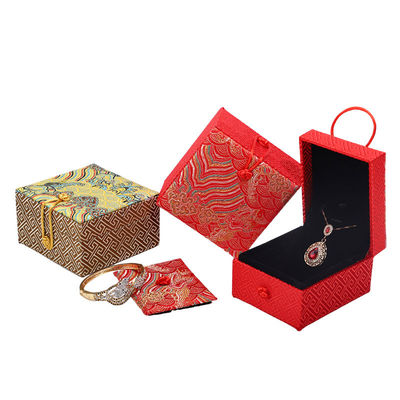 Caja de almacenamiento de joyas de satén de oro para collar clásico colgante de Hanhong en estilo