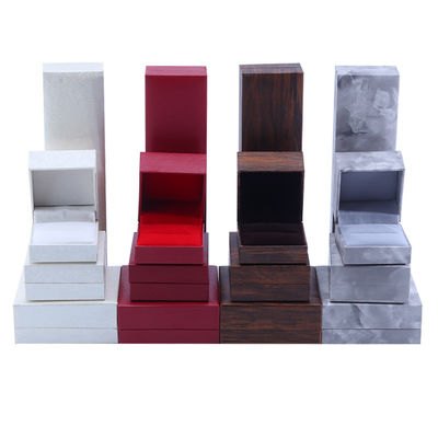 Cajas de joyería Material Papel terciopelo Nuevo estilo para pendientes Collares y anillos