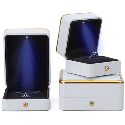 Lujo de lujo de lujo de lujo de lujo de lujo de lujo caja de joyería caja de almacenamiento de joyas con interior de terciopelo suave