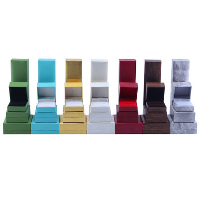 Cajas de joyería Material Papel terciopelo Nuevo estilo para pendientes Collares y anillos