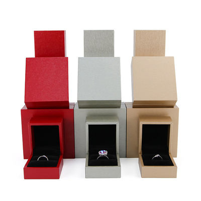 Tamaño personalizado Luxury Touch Cardboard Joyería Caja de embalaje para brazalete y anillo