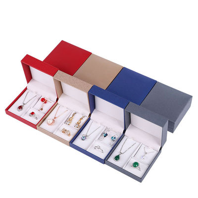 comprar Caja de joyería de papel cuadrada de lujo con patrón cepillado personalizado para collar de anillo Hanhong online manufacture