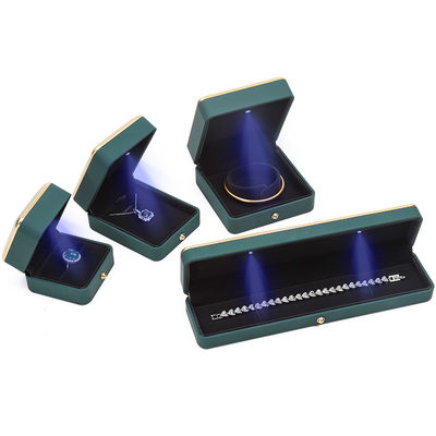 OEM Rectángulo LED caja de joyas Eco Friendly para brazalete collar de pendientes anillo de embalaje