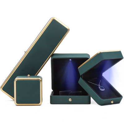 OEM Rectángulo LED caja de joyas Eco Friendly para brazalete collar de pendientes anillo de embalaje