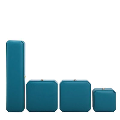 comprar Caja de joyería de cuero Cyan PU de forma de corona de Hanhong Ideal para pulseras, aretes y anillos online manufacture
