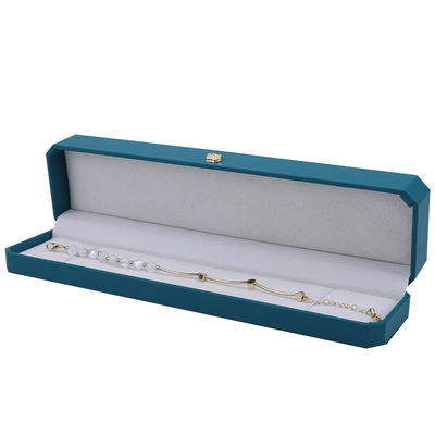 Caja de joyería de cuero Cyan PU de forma de corona de Hanhong Ideal para pulseras, aretes y anillos
