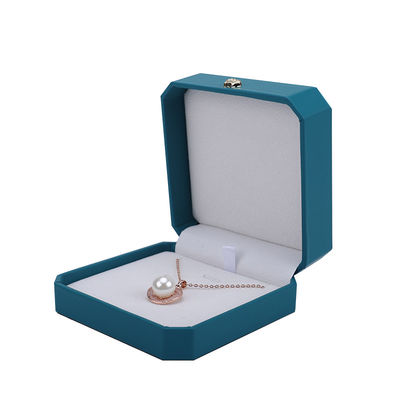 Caja de joyería de cuero Cyan PU de forma de corona de Hanhong Ideal para pulseras, aretes y anillos