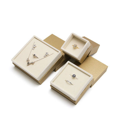 Papel material de terciopelo Cajas de joyería Hanhong Diseño personalizado Embalaje ecológico